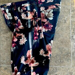 JEN7 Floral Ankle Skinny Jeans